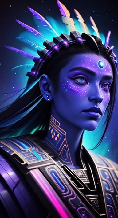 Aztec Star Girl: Prehistoric Cyborg in Deep Space