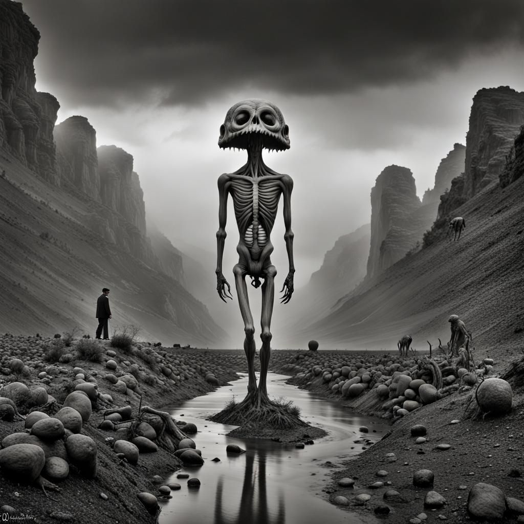 Surreal Ominous Nature Photo in Horror Style