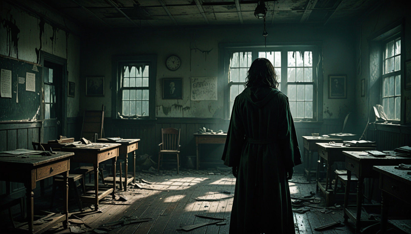 Gothic Horror Professor Emerges from Shadows