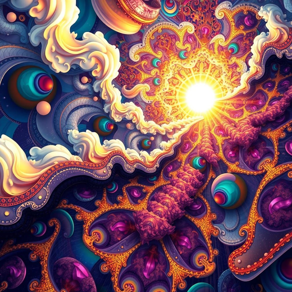 Abstract Fractal Art in Expressionist Style