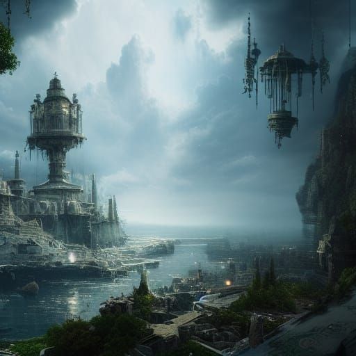 Epic Quantum Gravity Digital Matte Painting