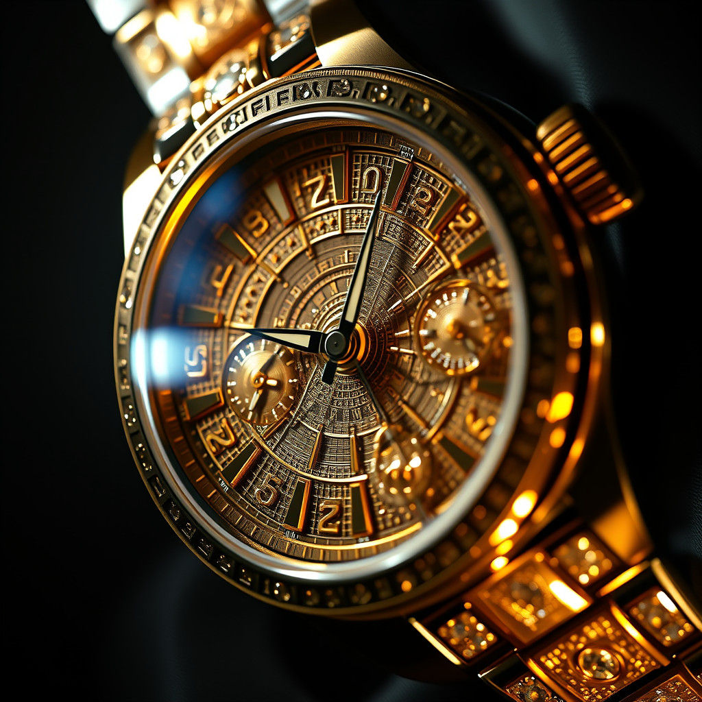 Luxury Watch Face in Detailed Photorealistic Rendering