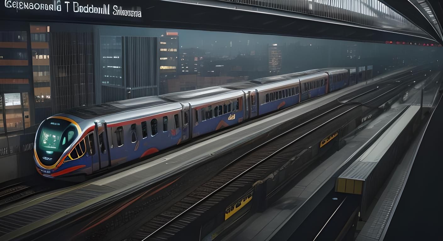 Santiago Metro Train in Hyperrealistic Detail