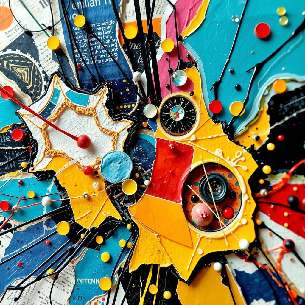 Vibrant Fractal Art Explosion in Abstract Expressionist Styl...