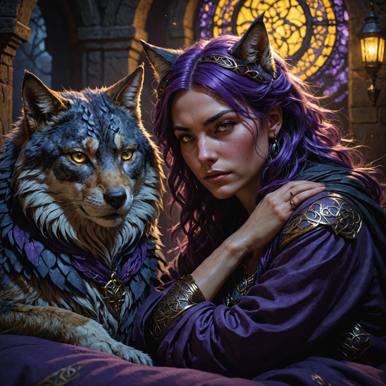 Dreamy Celtic Guardians in Dark Fantasy