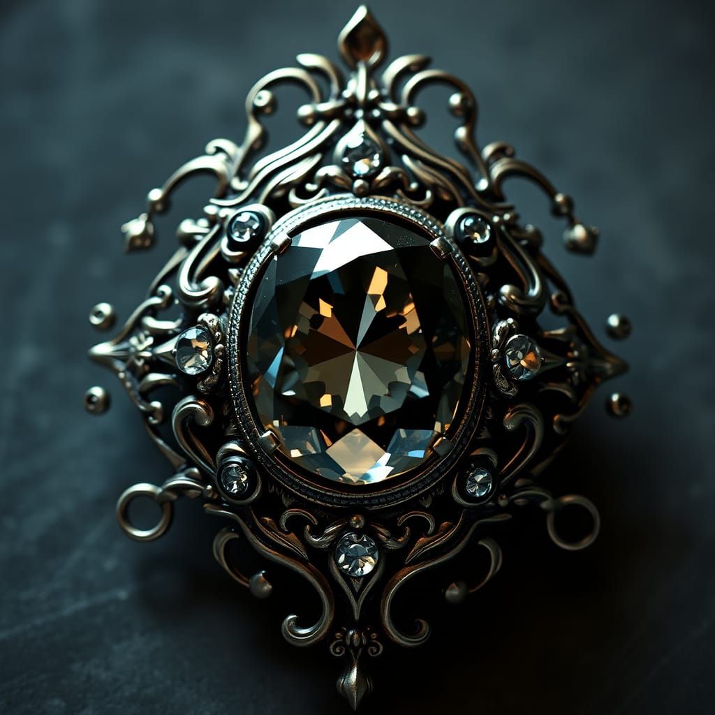 Hope Diamond in Antique Art Nouveau Setting