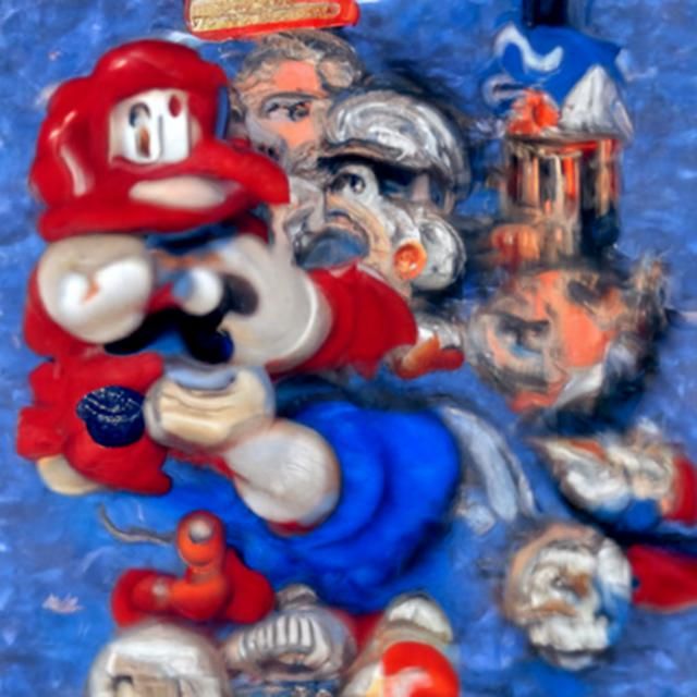 Mario NES Cartridge as Renaissance Painting