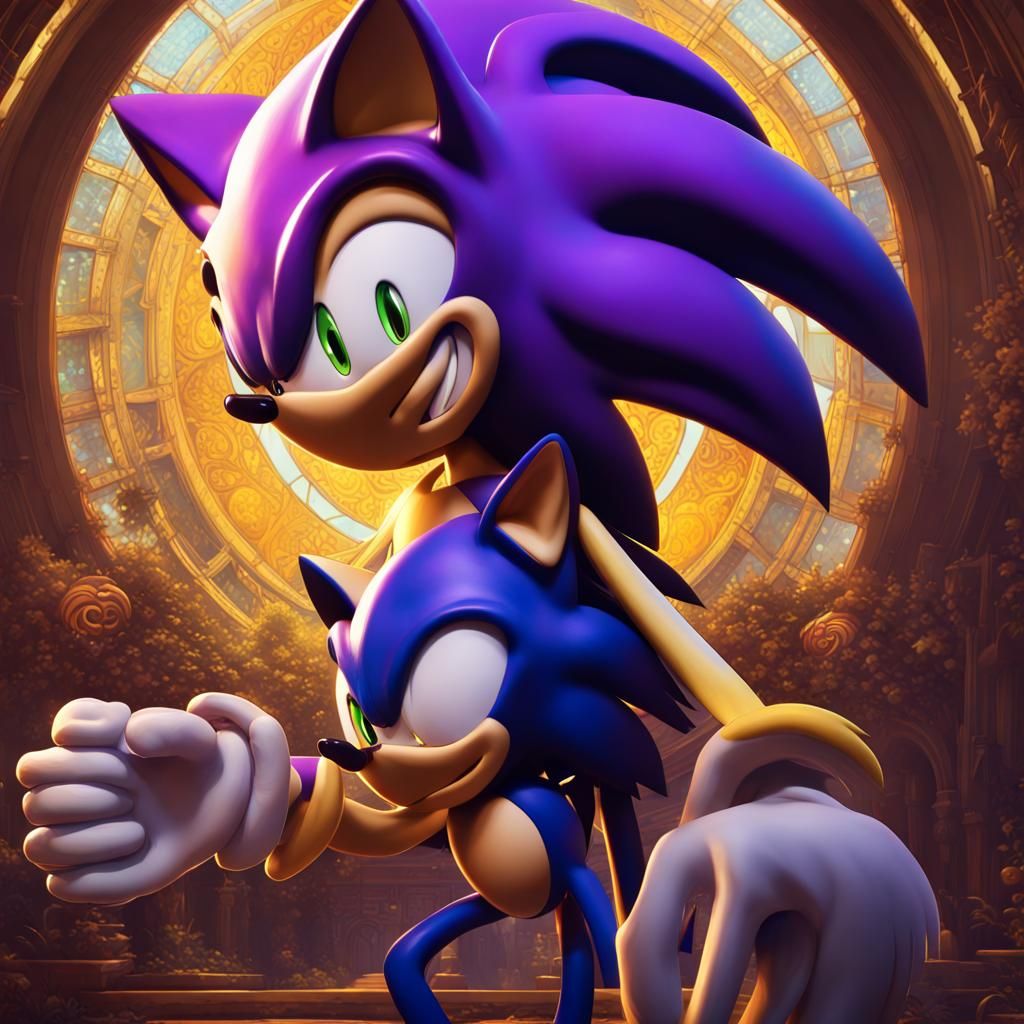 Sonic in Dark Fantasy Style, 8K