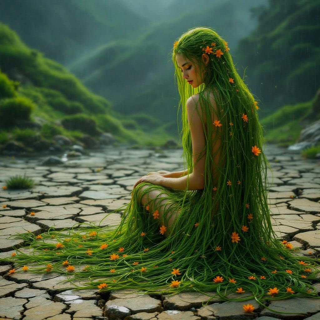 Ethereal Nature Spirit in Harmony with the Earth