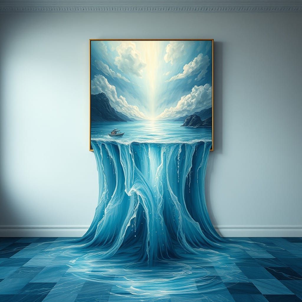 Water Fills the Room in a Dreamy, Surreal Scene