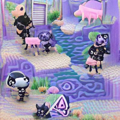 Pastel Goth Animal Crossing Scene