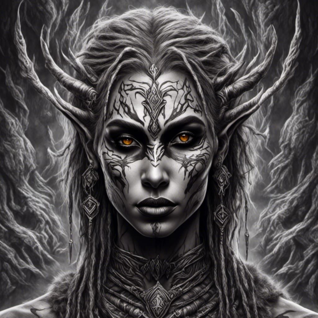 Melanin Man Portrait in Black and White