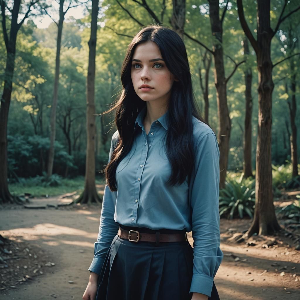 Teenage Girl Portrait in Cinematic Style