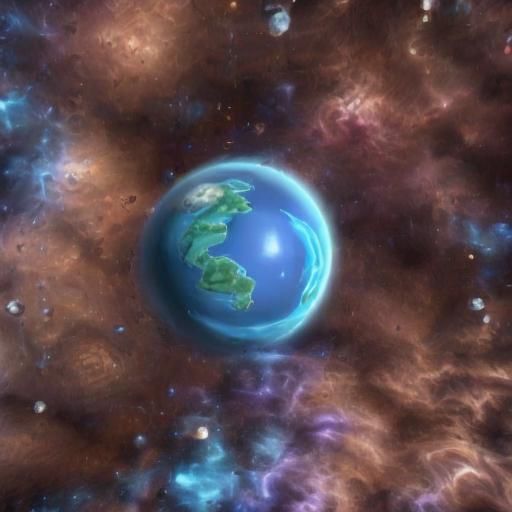 Dark Terra Planet in Deep Space