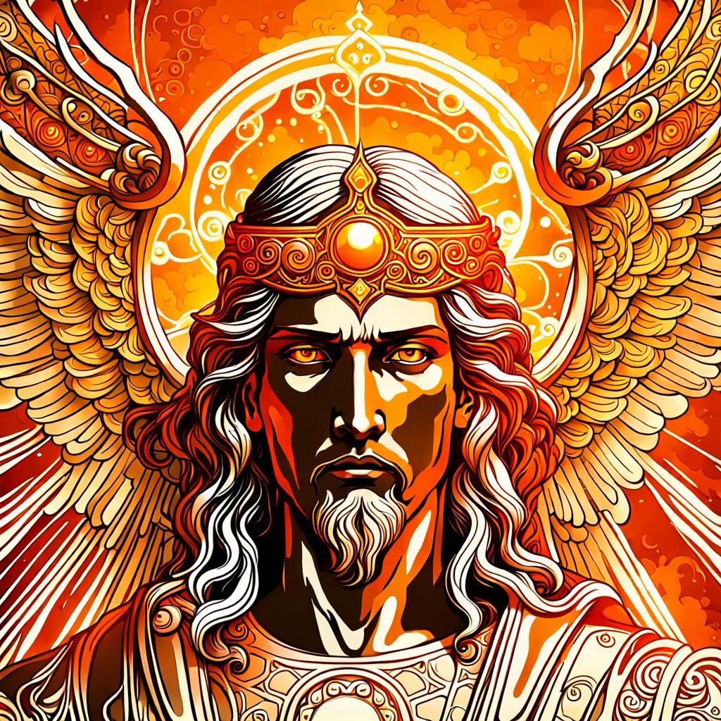 Divine Archangel Uriel with Incandescent Glare