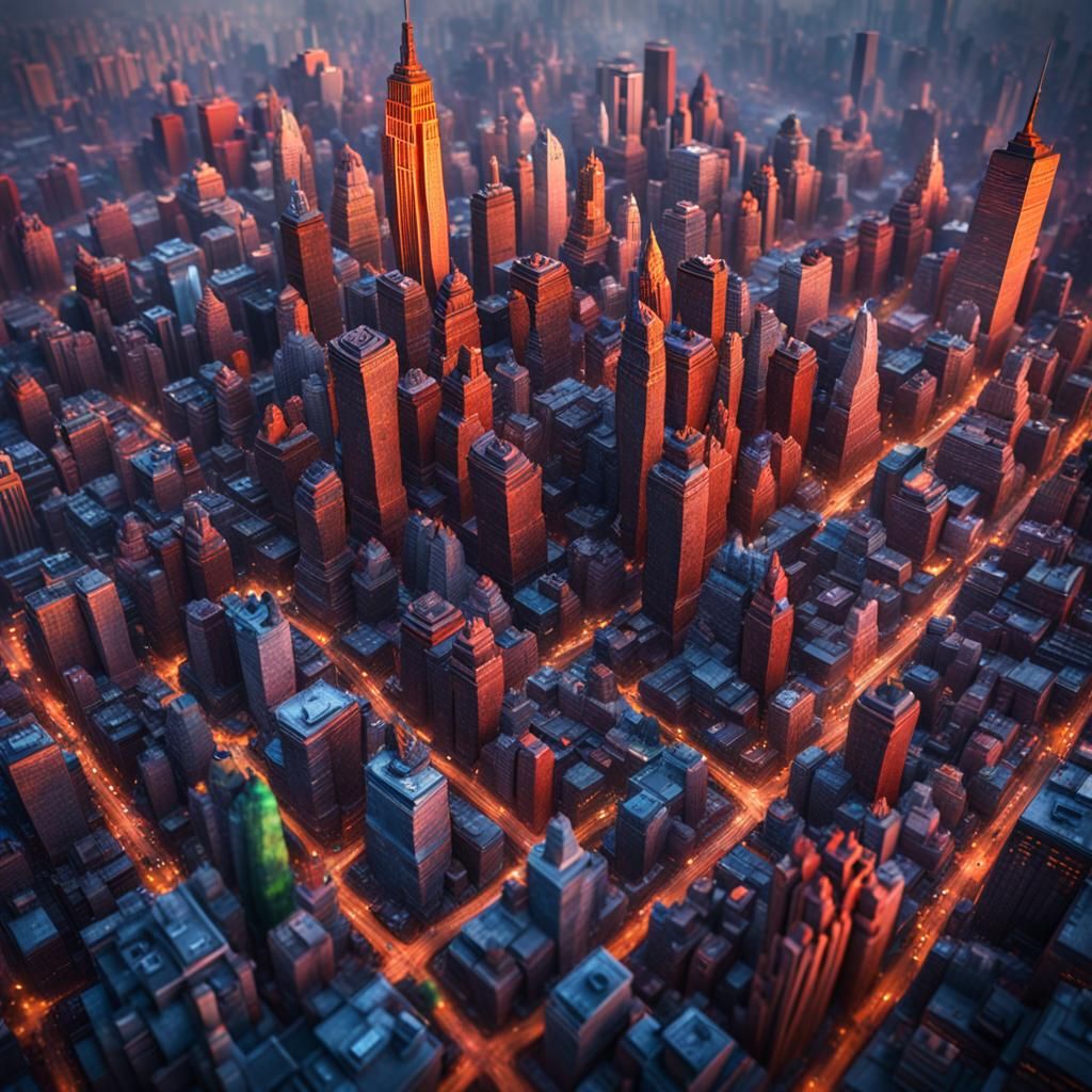 New York City Made of Plasticine: Matte Painting