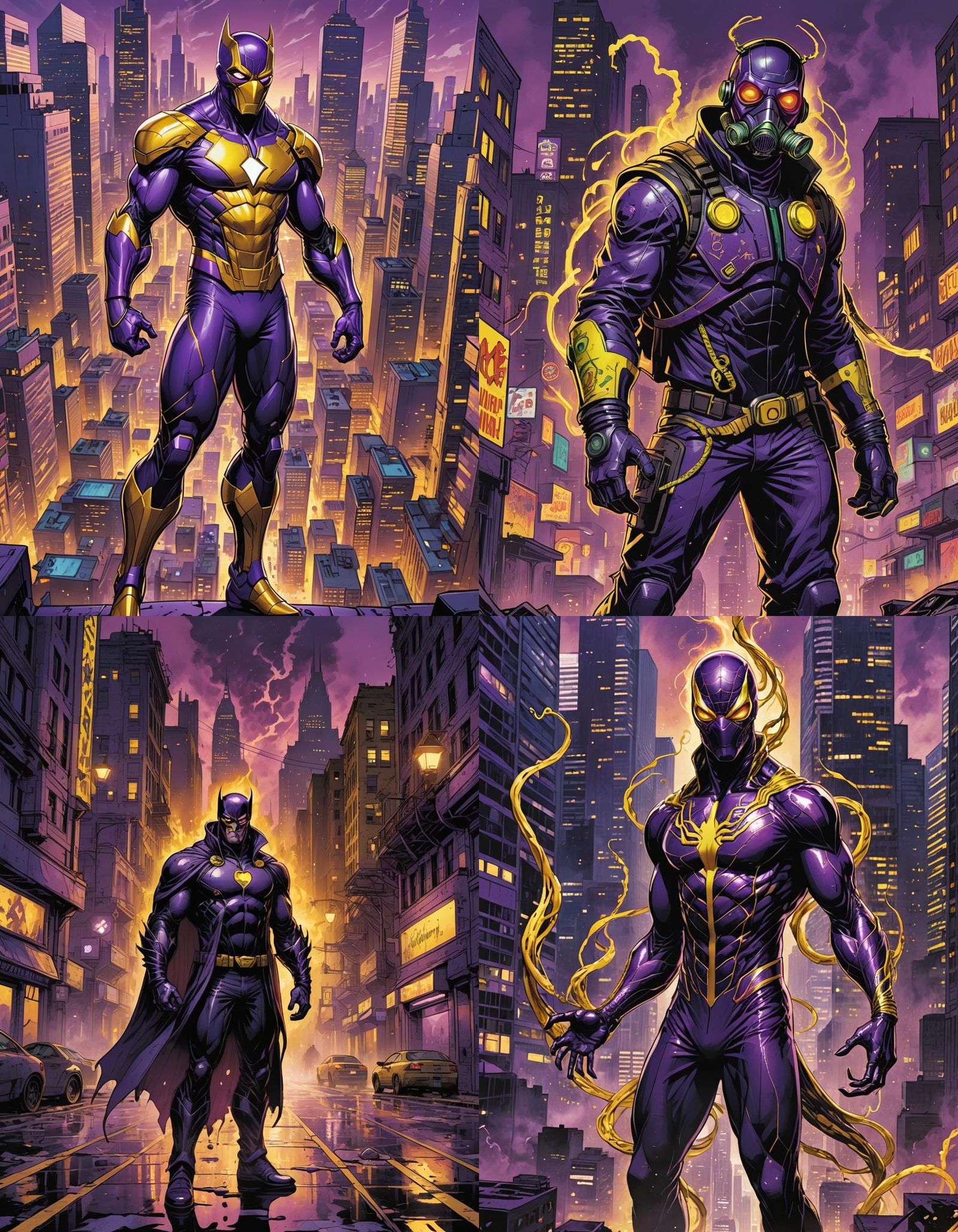 Poisonous Superhero Villain Concept in Comic Book Style