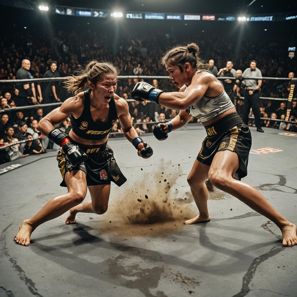 Intense Female MMA Fighters Battle for Championship