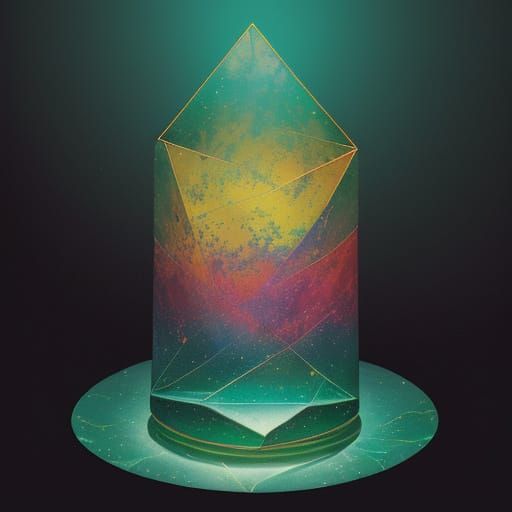 Velvet Architecture with Stained Glass in Cel-Shaded Style