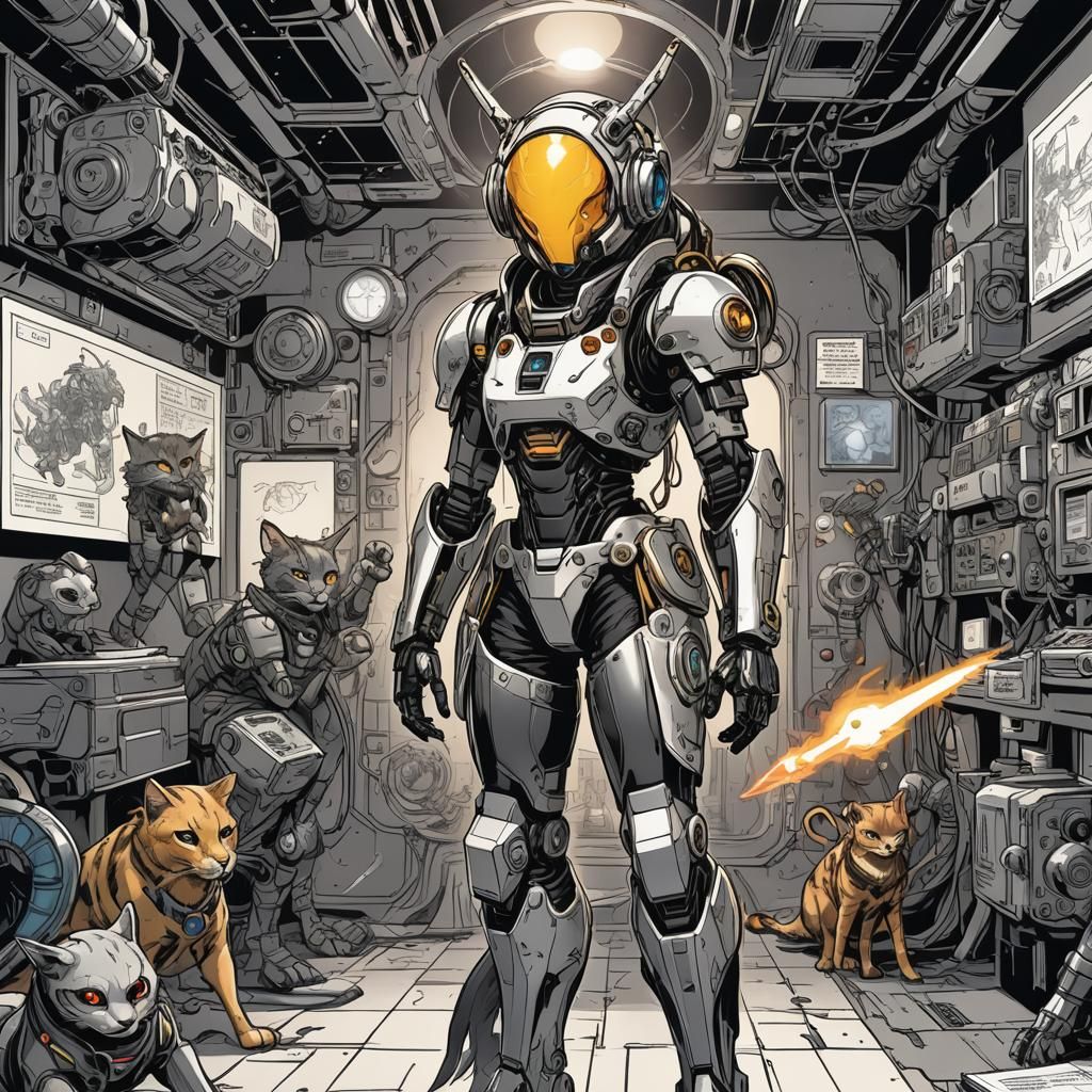 Chaotic Robot Dog Versus Space Kitten Battle