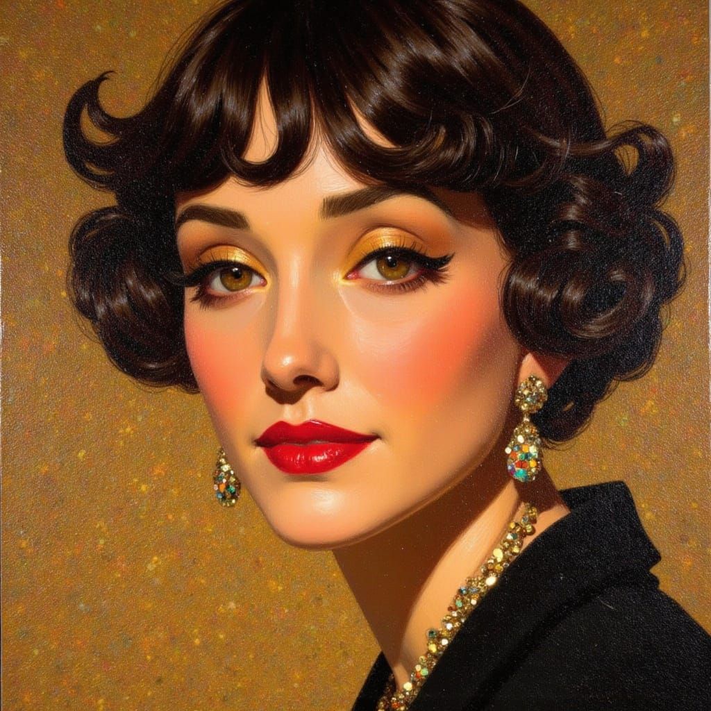 1920s Flapper Portrait in Art Deco Parlour