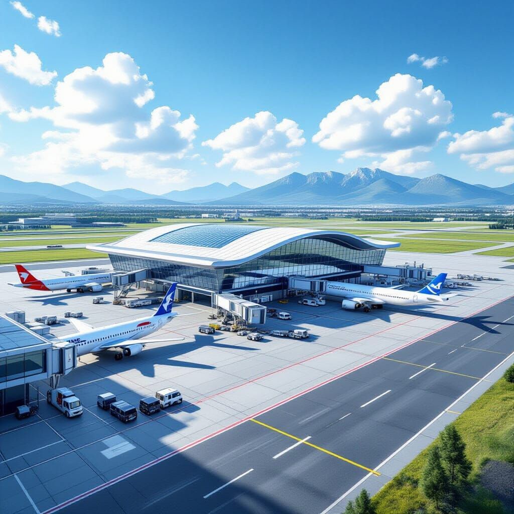 Franjo Tuđman Airport: A Photorealistic Architectural Landsc...
