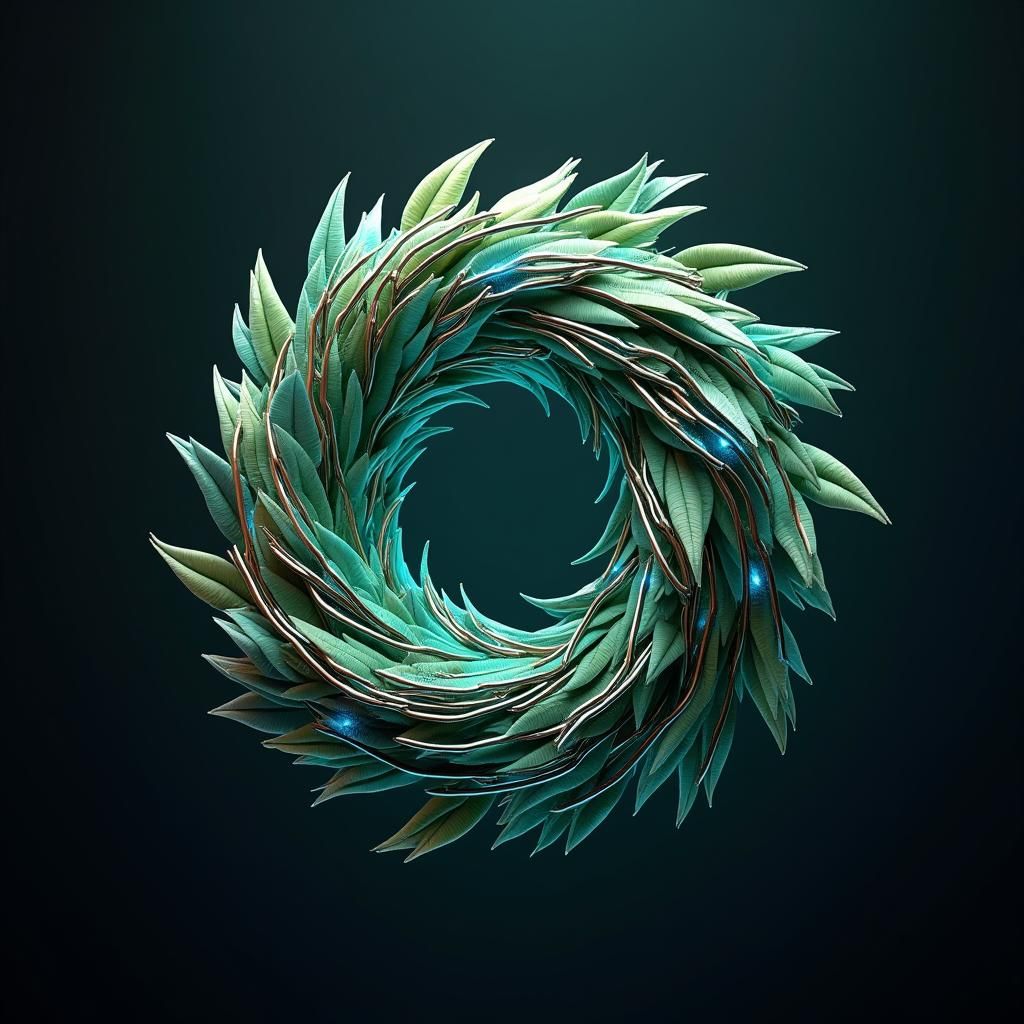 Futuristic 3D Logo with Metallic Accents