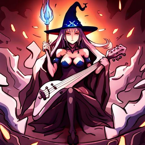 Four-Armed Guitarist Queen in Redshift 3D Style