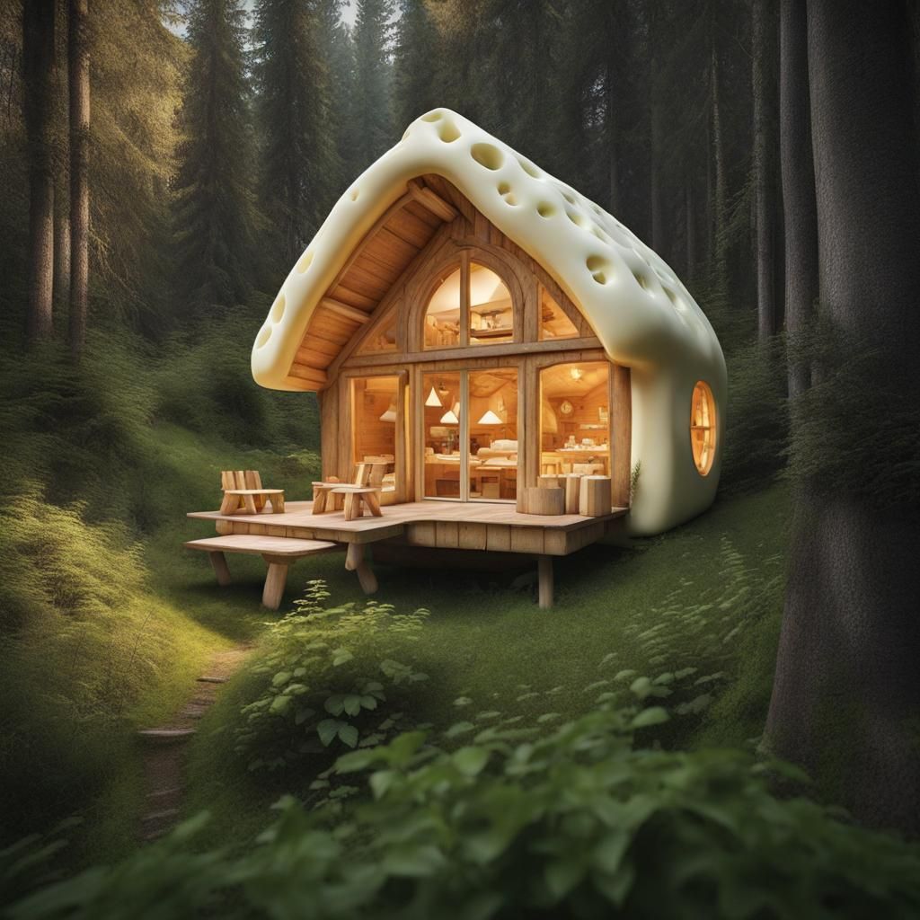 Swiss Cheese Cottage in Enchanted Forest