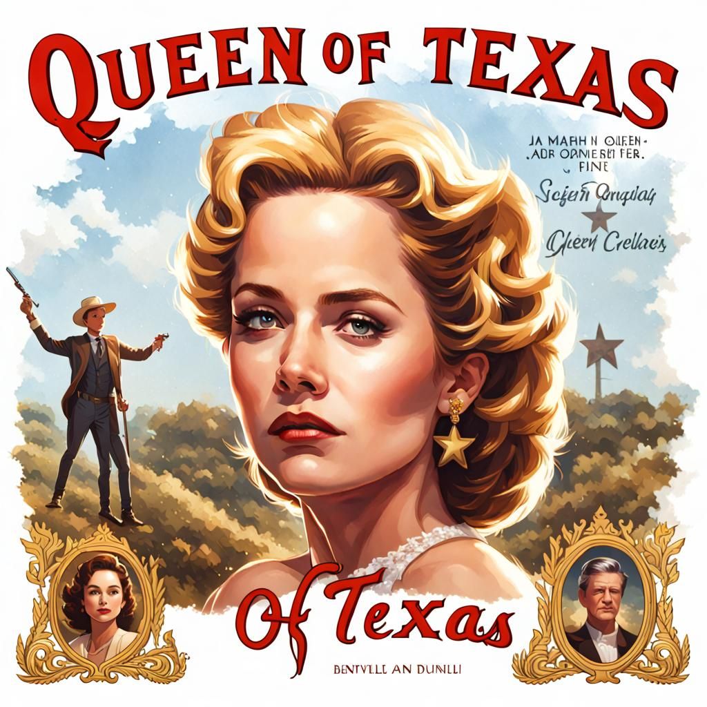 Queen of Texas: AI Generated Portrait