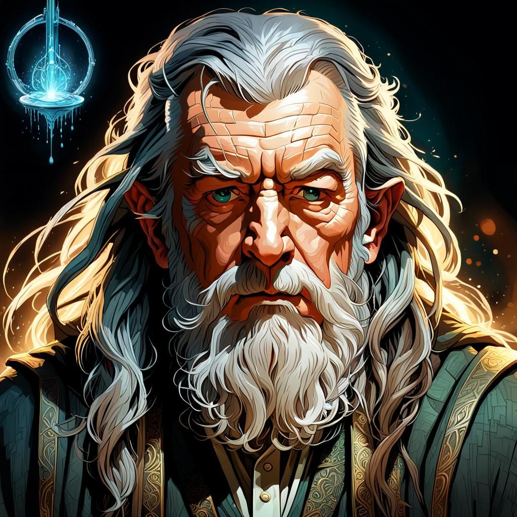 Gandalf Portrait with Dynamic Lighting