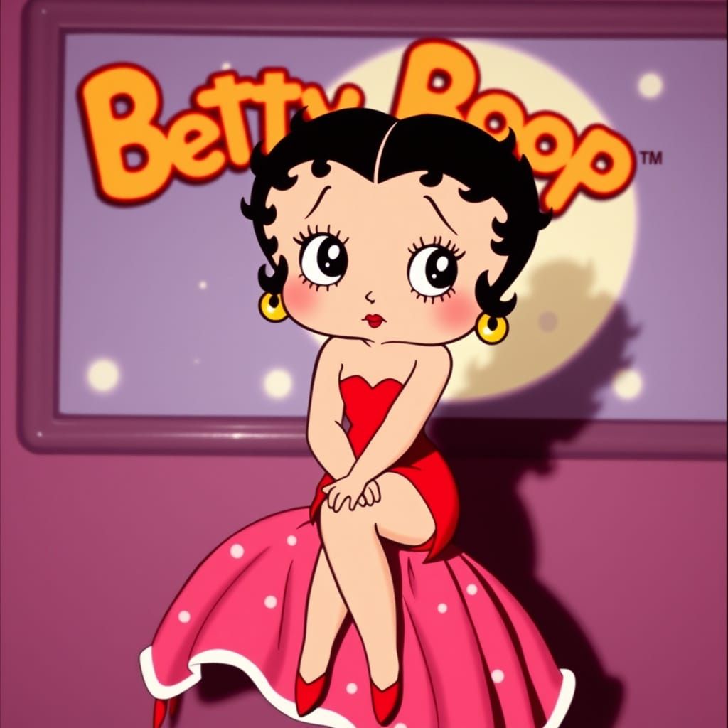 Betty Boop in Retro-Futuristic Style