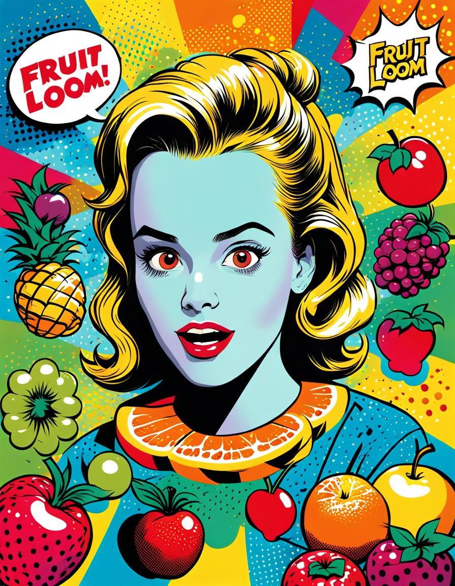 Fruit of the Loom in Pop Art Style