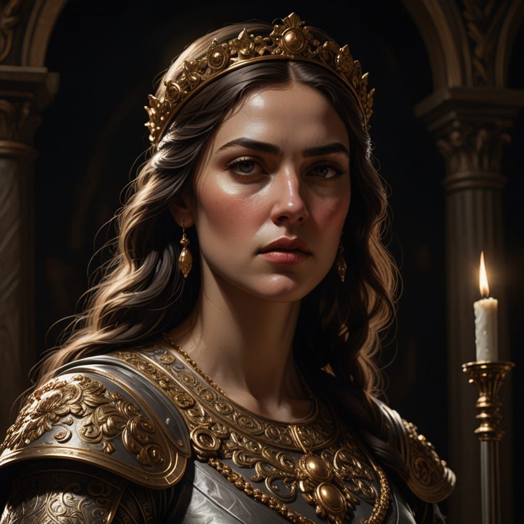 Saint Blandina's Defiance: A Baroque Digital Painting