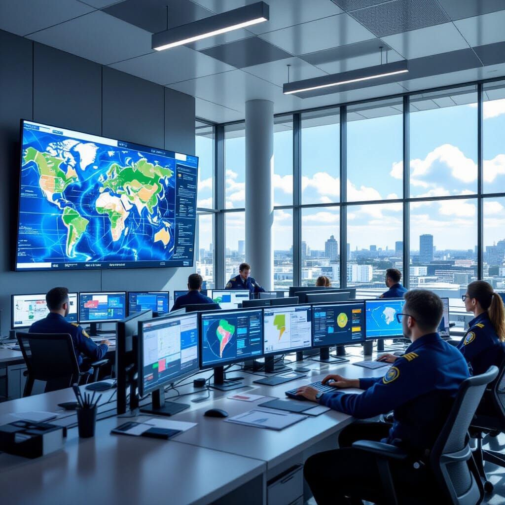 Modern Emergency Response Center in Documentary Style