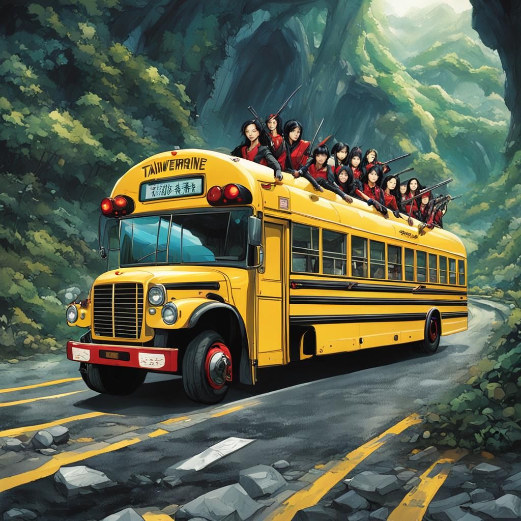 Taiwanese School Bus Driven by Superheroes