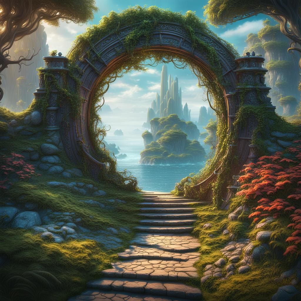 Enchanted Path to Magical Island Portal