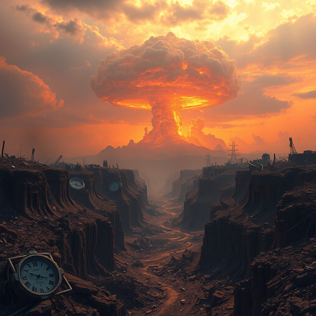 Post-Apocalyptic Earthscape Ravaged by Nuclear Catastrophe