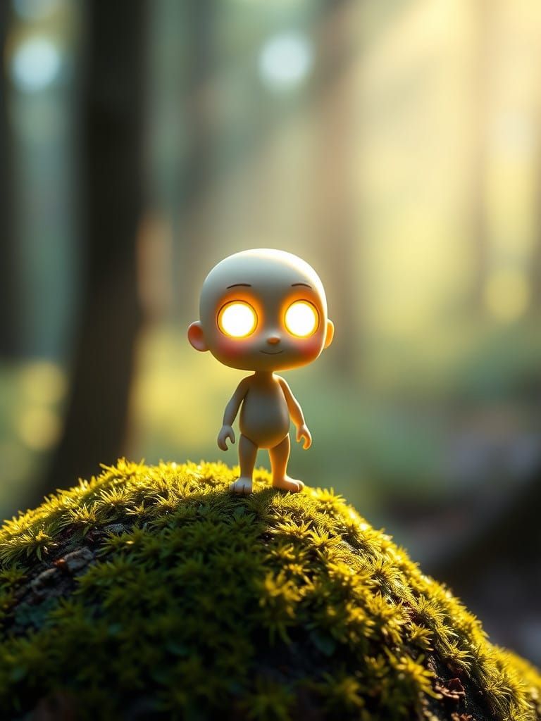 Ethereal Forest Sprite in Vibrant Wood Tones