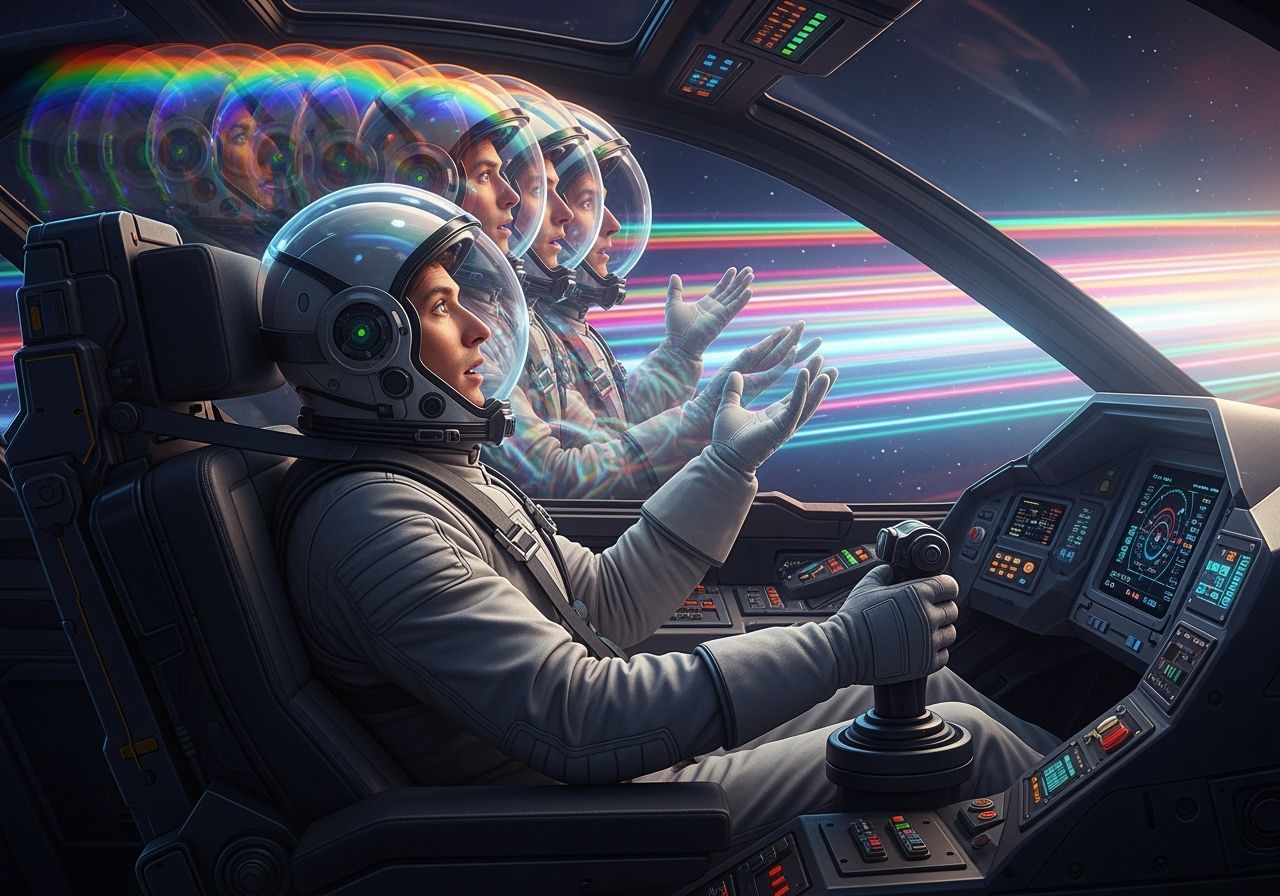 Psychedelic Space Pilot in Hyperspace, Cinematic View