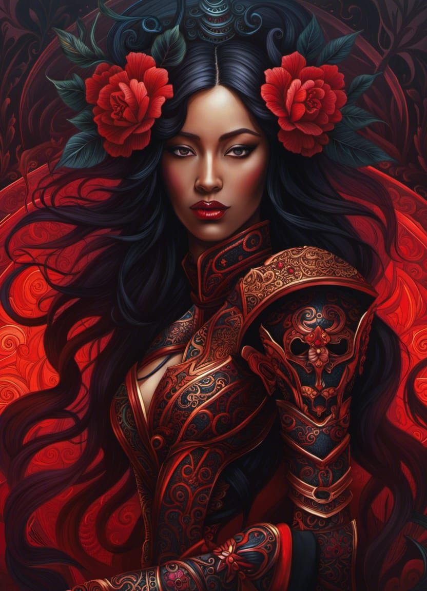 Scorpio Goddess with Zodiac Imagery in Digital Art