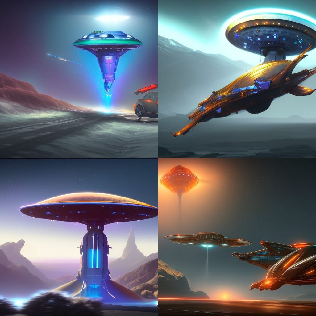 Drunk Driving UFO Matte Painting