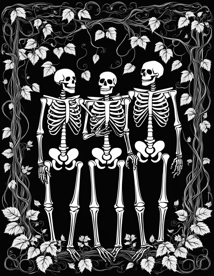 Monochrome Skeletons in Vines Framework