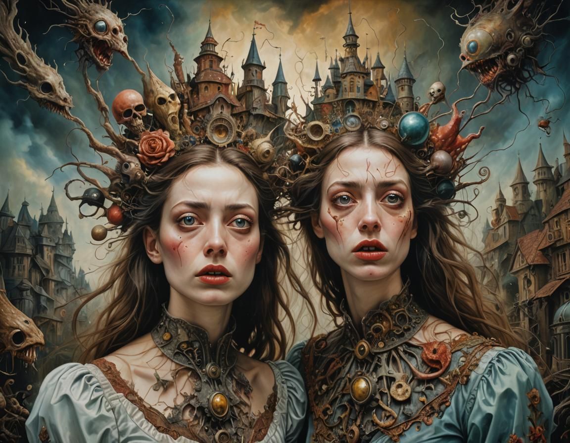 Surreal People in Pop Surrealism Style