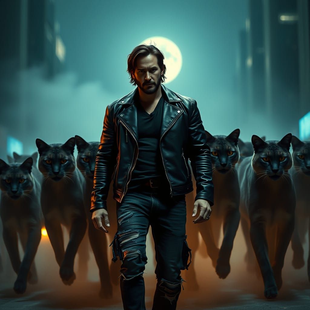 Keanu Reeves and Feline Squad: Heroic Leadership in Film Noi...