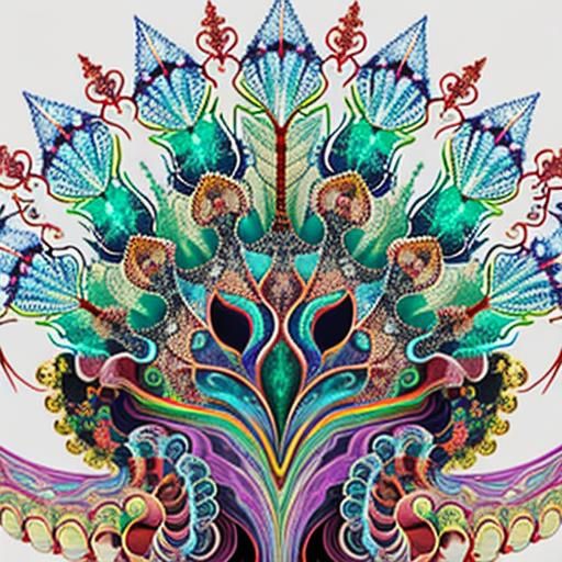 Abstract Fractal Pattern in Vivid Colors