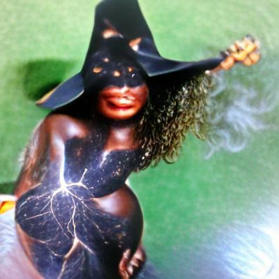 Enigmatic Woman in Shadowy Magic