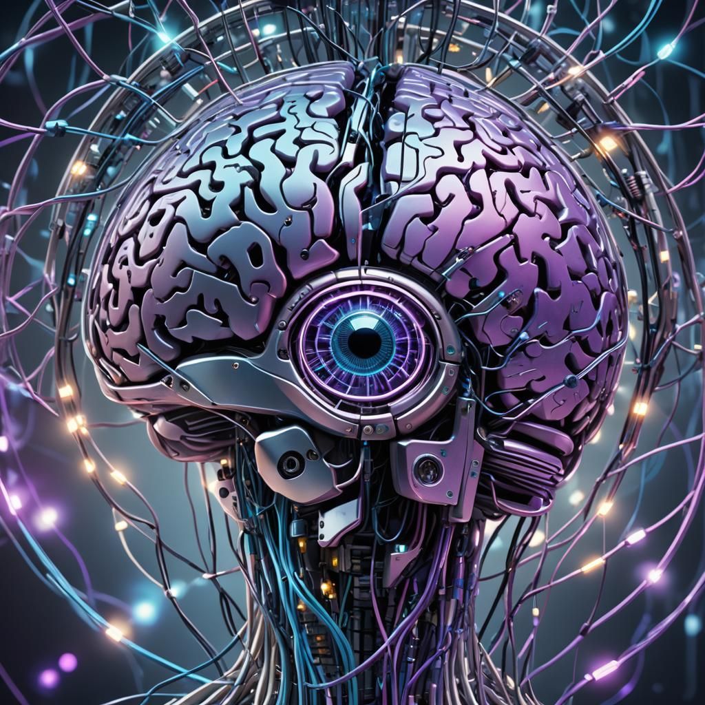 Neuralink Brain Interface in Futuristic Concept Art