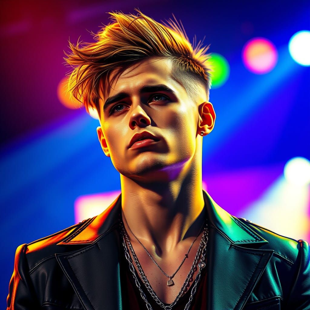 Surreal Concert Star in High-Fashion Attire