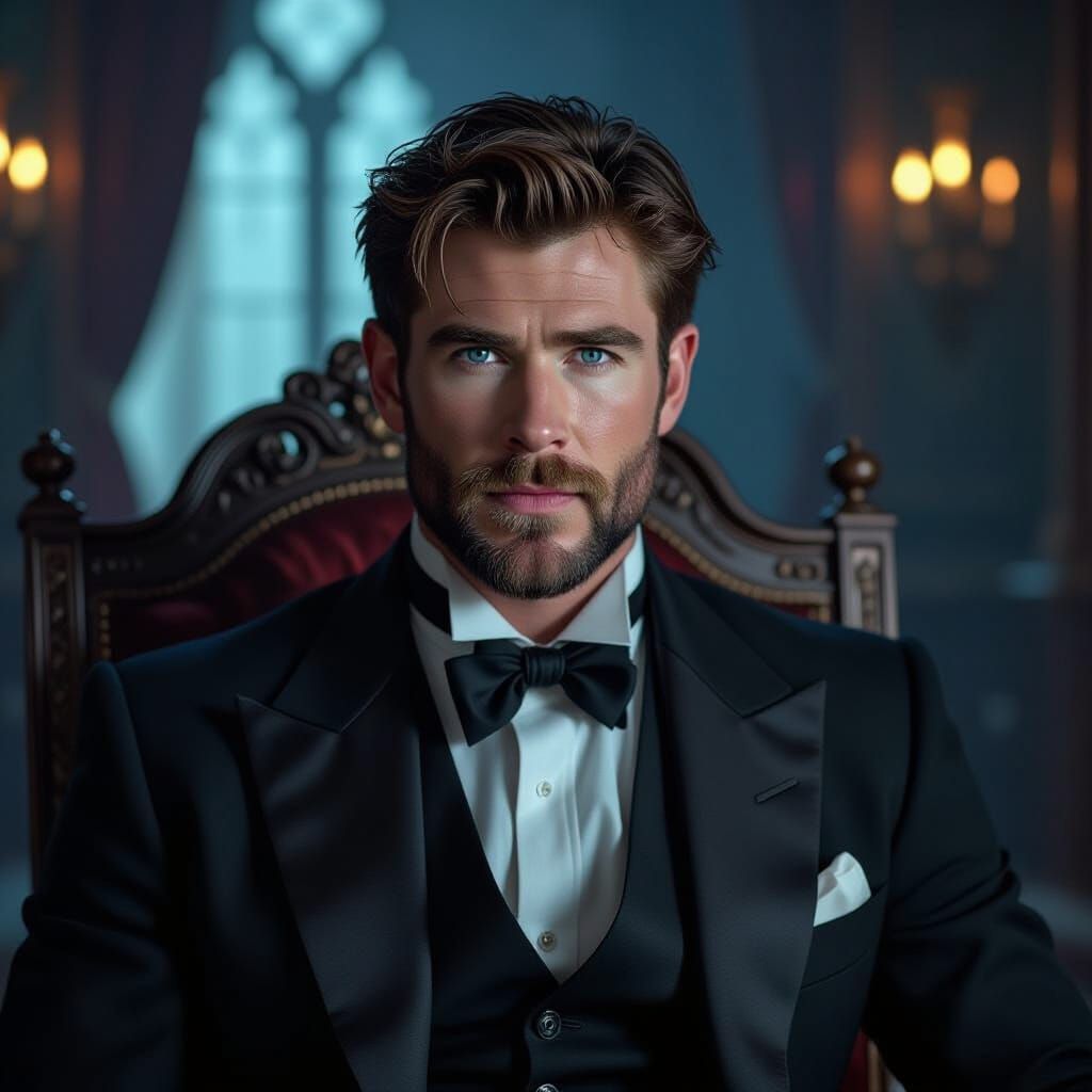 Vampire Portrait in Victorian Style